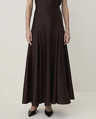 Ann Taylor Flare Maxi Skirt in Satin sold by Ann Taylor product image thumbnail 2