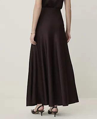 Ann Taylor Flare Maxi Skirt in Satin sold by Ann Taylor product image thumbnail 3