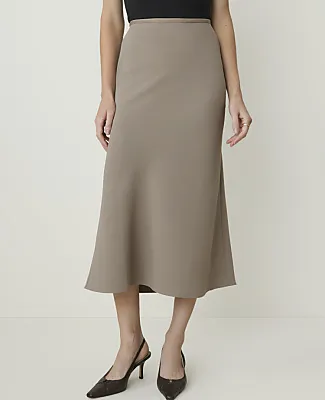 Ann Taylor Petite Flare Maxi Skirt in Textured Crepe sold by Ann Taylor product image thumbnail 2