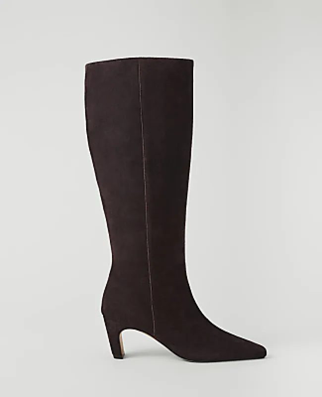 Ann Taylor Suede Skinny Heel Tall Boot made by Ann Taylor