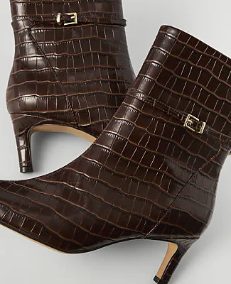Ann Taylor Croco Skinny Heel Bootie sold by Ann Taylor product image thumbnail 2