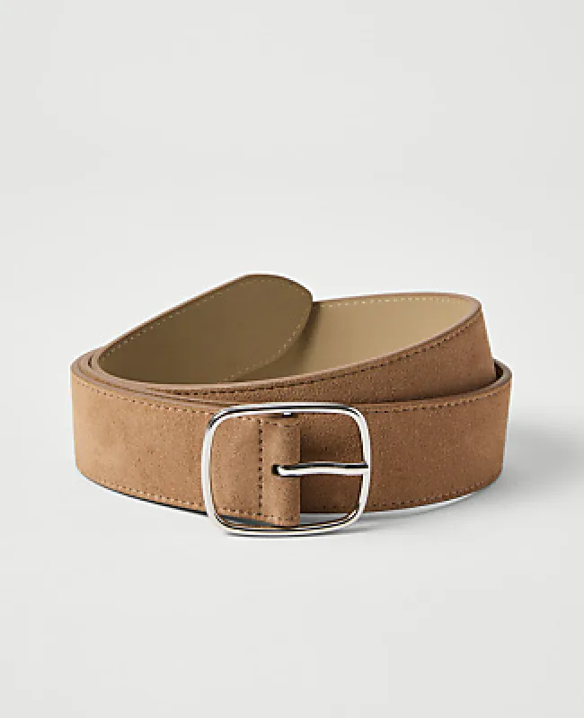 Ann Taylor Suede Square Buckle Belt made by Ann Taylor