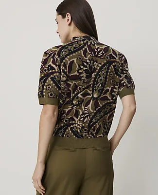 Ann Taylor Petite Paisley Jacquard Sweater Tee sold by Ann Taylor product image thumbnail 2
