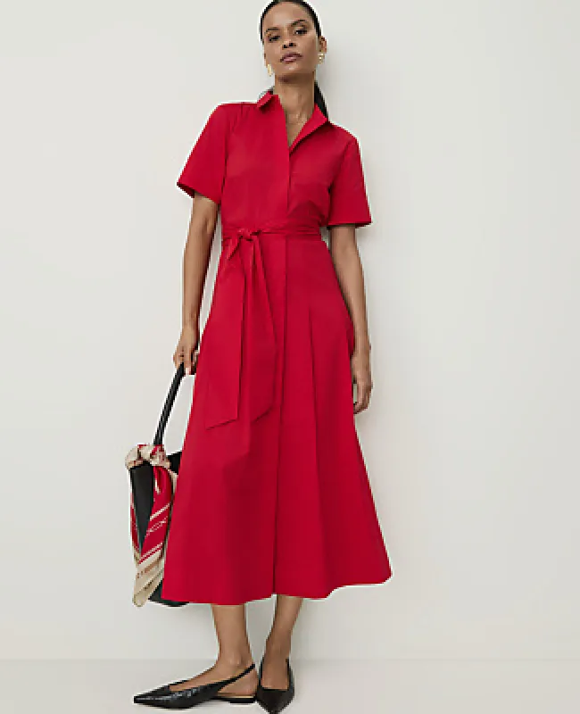Ann Taylor Petite Collared Midi Shirtdress made by Ann Taylor