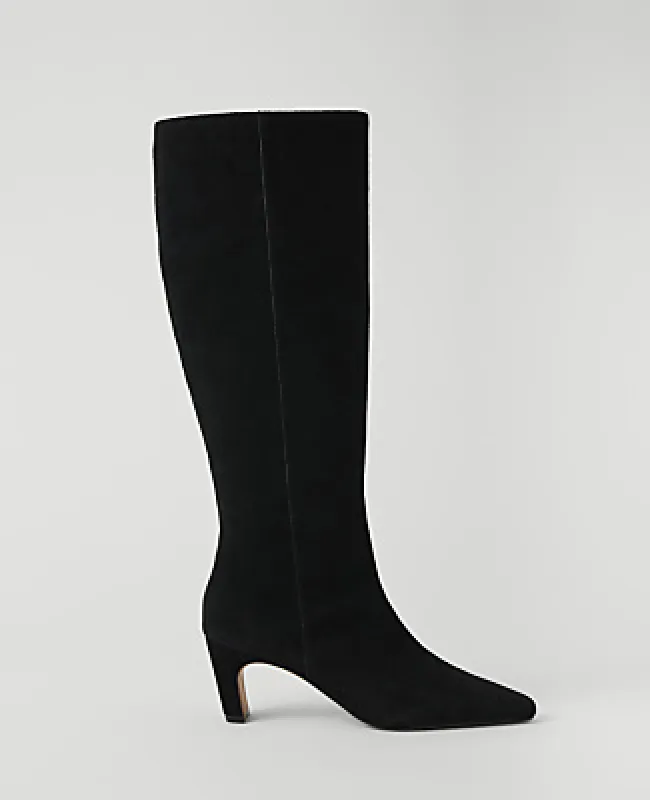 Ann Taylor Suede Skinny Heel Tall Boot made by Ann Taylor