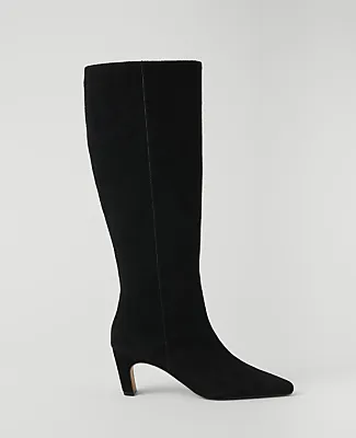 Ann Taylor Suede Skinny Heel Tall Boot sold by Ann Taylor