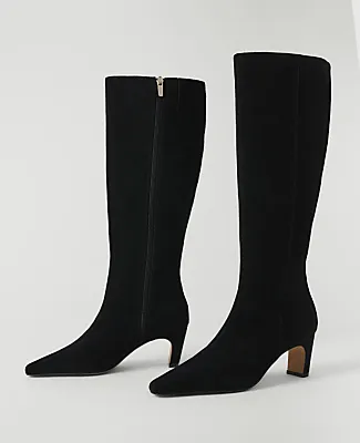 Ann Taylor Suede Skinny Heel Tall Boot sold by Ann Taylor product image thumbnail 2