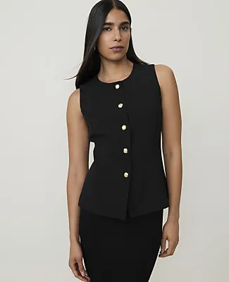 Ann Taylor Crew Neck Peplum Vest sold by Ann Taylor