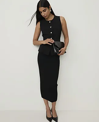 Ann Taylor Crew Neck Peplum Vest sold by Ann Taylor product image thumbnail 3
