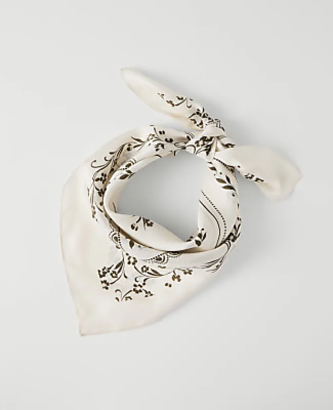 Ann Taylor Floral Silk Scarf made by Ann Taylor