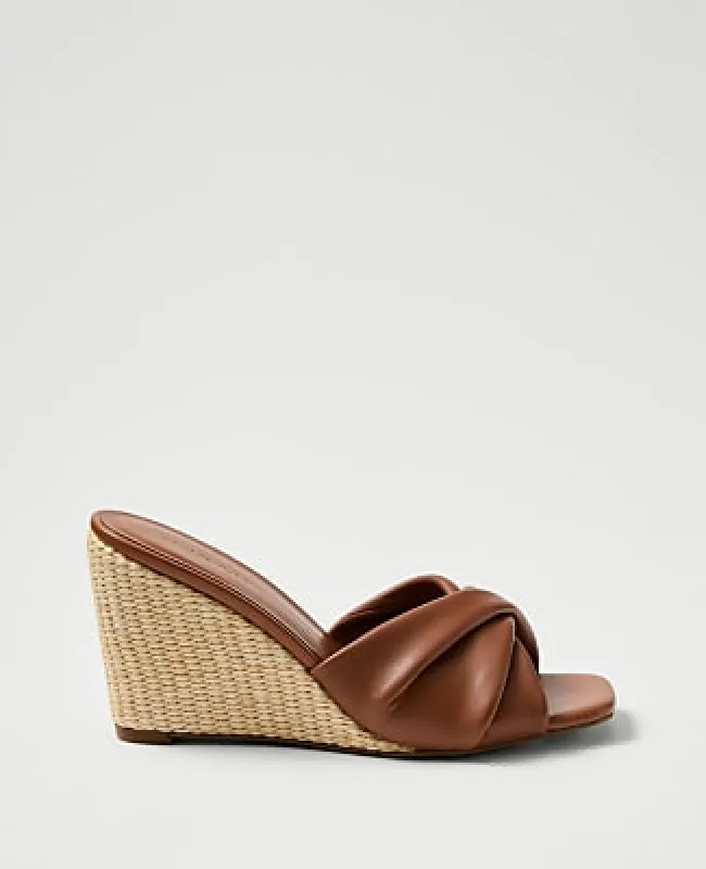 Ann Taylor Leather Wedge Sandal made by Ann Taylor