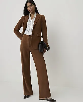 Ann Taylor The Greenwich Blazer in Genuine Suede sold by Ann Taylor product image thumbnail 3