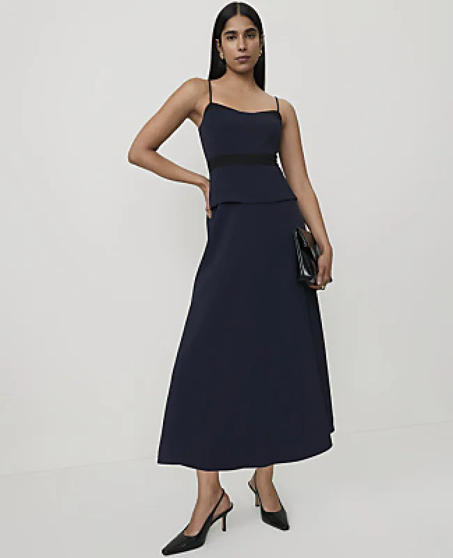 Ann Taylor Peplum Flare Midi Dress made by Ann Taylor