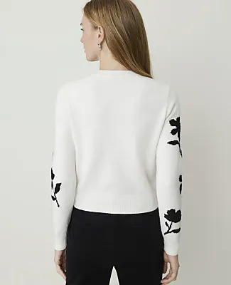 Ann Taylor Floral Jacquard Cardigan sold by Ann Taylor product image thumbnail 2
