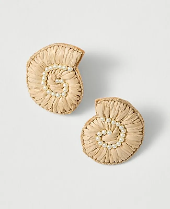 Ann Taylor Threaded Conch Pearl Earrings made by Ann Taylor