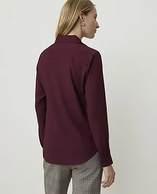 Ann Taylor Petite Essential Shirt in Satin sold by Ann Taylor product image thumbnail 2