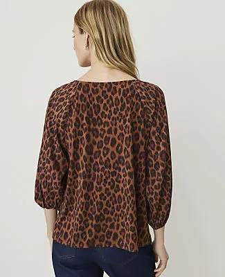 Ann Taylor Animal Print Raglan Top sold by Ann Taylor product image thumbnail 2