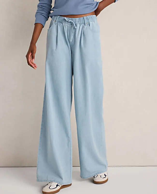 Ann Taylor Haven Well Within Organic Cotton Denim Wide Leg Pants made by Ann Taylor
