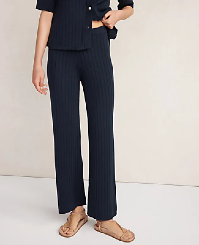 Ann Taylor Haven Well Within Organic Cotton Ribbed Wide Leg Pant made by Ann Taylor