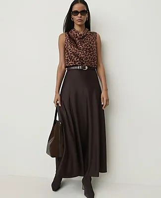Ann Taylor Petite Animal Print Draped Cowl Neck Top sold by Ann Taylor product image thumbnail 3