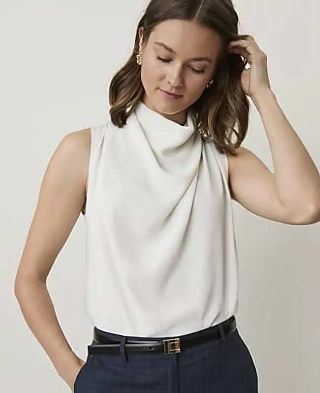 Ann Taylor Mixed Media Sleeveless Top made by Ann Taylor