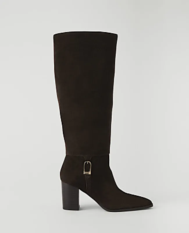 Ann Taylor Suede Block Heel Tall Boot made by Ann Taylor