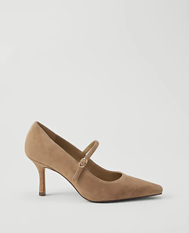 Ann Taylor Suede Mary Jane Pump made by Ann Taylor