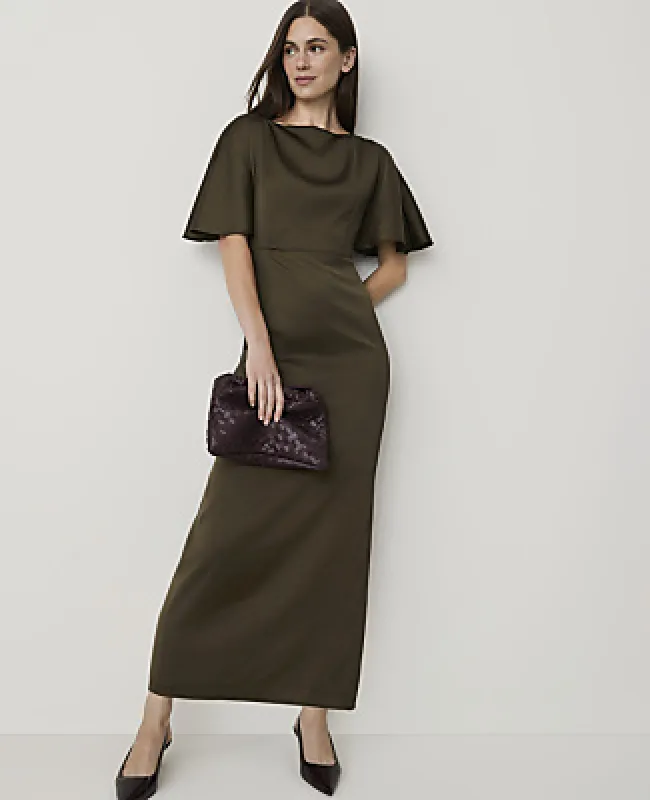 Ann Taylor Petite Boatneck Column Midi Dress made by Ann Taylor