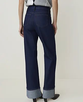 Ann Taylor The Cuffed Wide-Leg Jean sold by Ann Taylor product image thumbnail 3