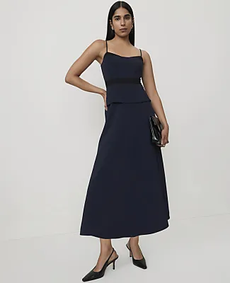 Ann Taylor Petite Peplum Flare Midi Dress sold by Ann Taylor