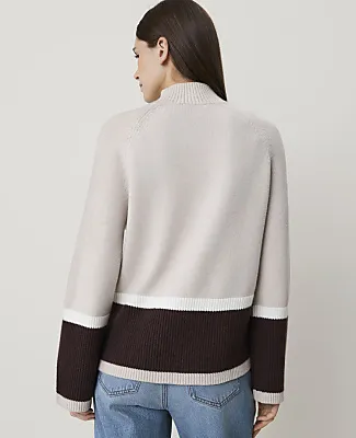Ann Taylor Petite Colorblock Turtleneck Sweater sold by Ann Taylor product image thumbnail 2