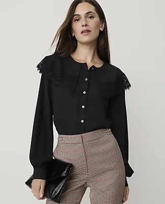 Ann Taylor Lace Cape Collar Blouse sold by Ann Taylor