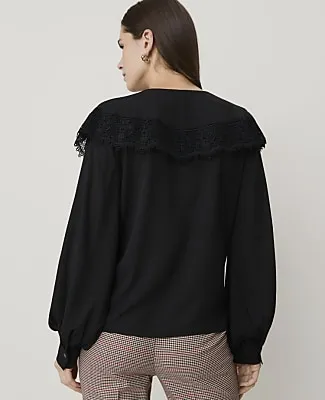 Ann Taylor Lace Cape Collar Blouse sold by Ann Taylor product image thumbnail 2