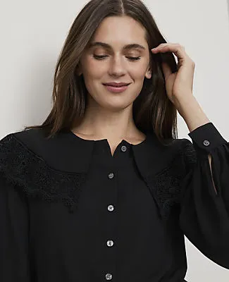 Ann Taylor Lace Cape Collar Blouse sold by Ann Taylor product image thumbnail 3