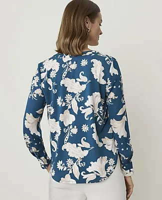 Ann Taylor Paisley Mixed Media Pleat Front Top sold by Ann Taylor product image thumbnail 2