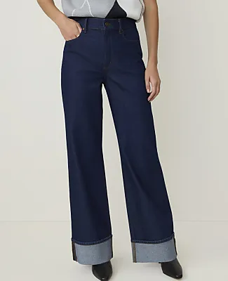 Ann Taylor The Cuffed Wide-Leg Jean sold by Ann Taylor product image thumbnail 2
