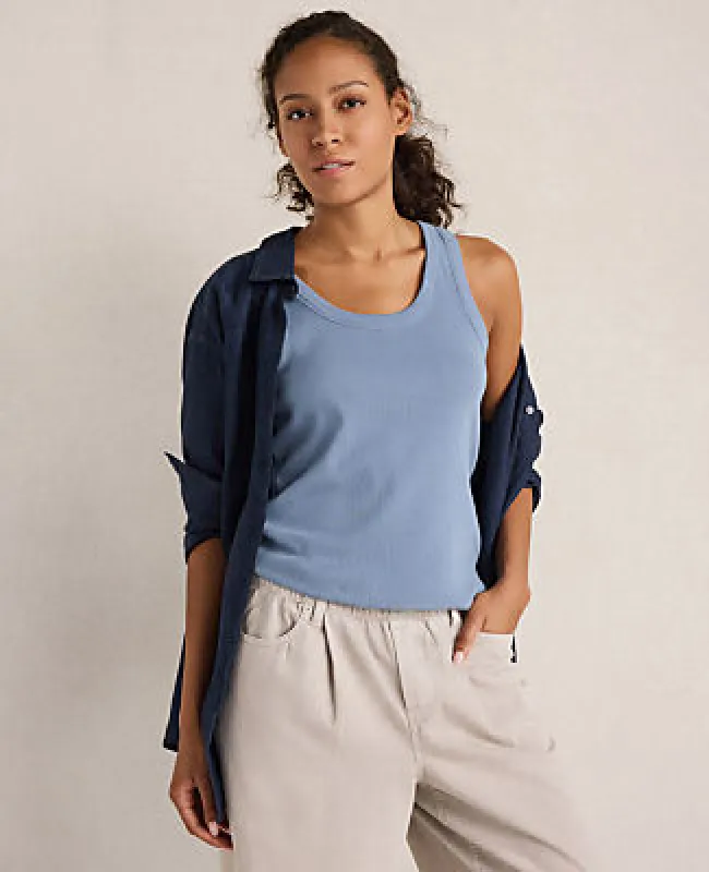 Ann Taylor Haven Well Within Organic Cotton Scoop Neck Tank made by Ann Taylor