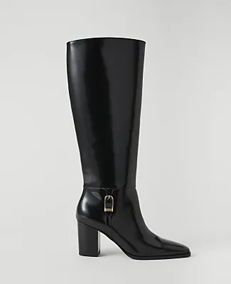 Ann Taylor Leather Block Heel Tall Boot sold by Ann Taylor