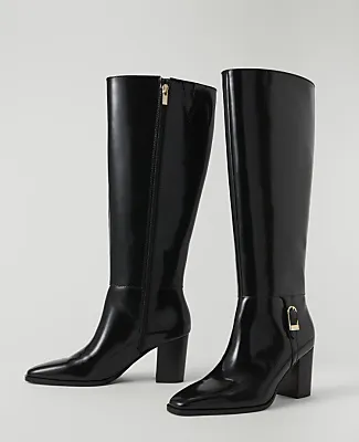 Ann Taylor Leather Block Heel Tall Boot sold by Ann Taylor product image thumbnail 2