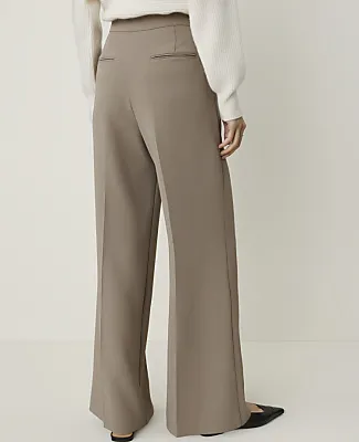Ann Taylor The Side Zip Wide-Leg Pant in Textured Crepe sold by Ann Taylor product image thumbnail 3