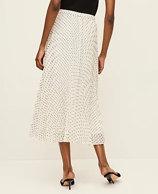 Ann Taylor Polka Dot Midi Skirt in Chiffon sold by Ann Taylor product image thumbnail 3