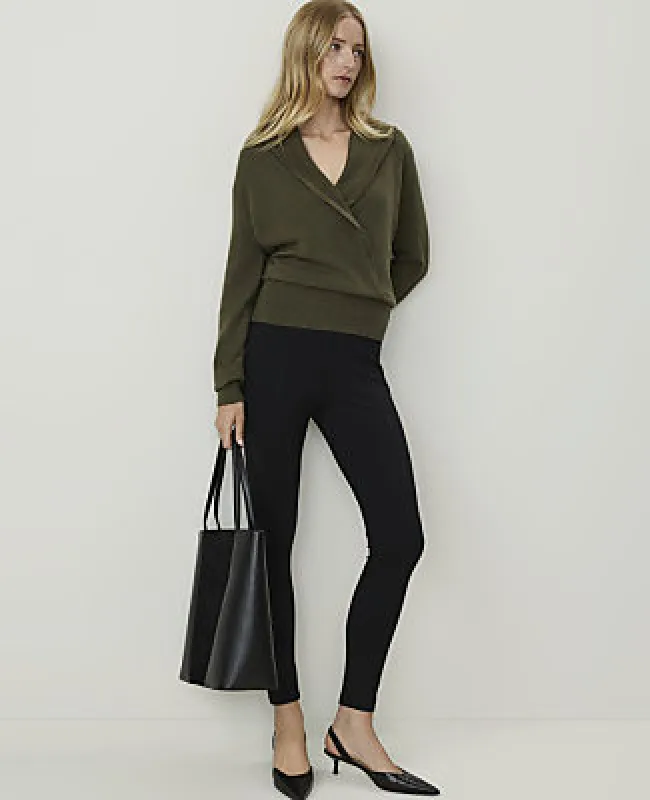 Ann Taylor The Petite Seamed Side Zip Legging in Ponte made by Ann Taylor