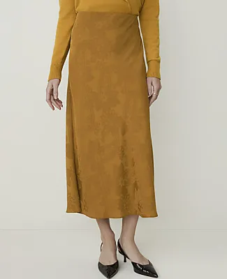 Ann Taylor Paisley Jacquard Midi Slip Skirt sold by Ann Taylor product image thumbnail 2