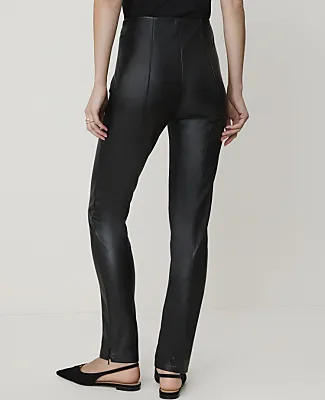 Ann Taylor Petite Seamed Side Zip Legging in Faux Leather sold by Ann Taylor product image thumbnail 3