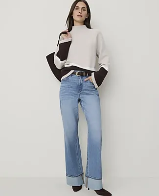 Ann Taylor Petite Colorblock Turtleneck Sweater sold by Ann Taylor product image thumbnail 3