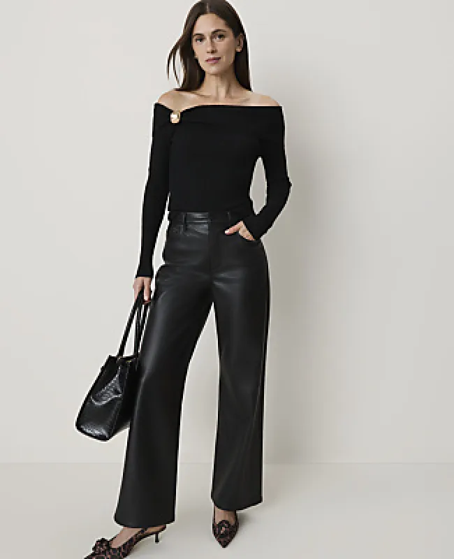 Ann Taylor Hardware Embellished Off-The-Shoulder Top made by Ann Taylor