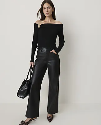 Ann Taylor Hardware Embellished Off-The-Shoulder Top sold by Ann Taylor