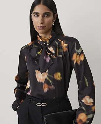 Ann Taylor Floral Bow Blouse sold by Ann Taylor