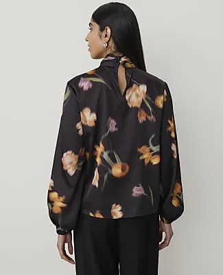 Ann Taylor Floral Bow Blouse sold by Ann Taylor product image thumbnail 2