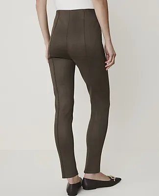 Ann Taylor Petite Seamed Side Zip Legging in Faux Suede sold by Ann Taylor product image thumbnail 3